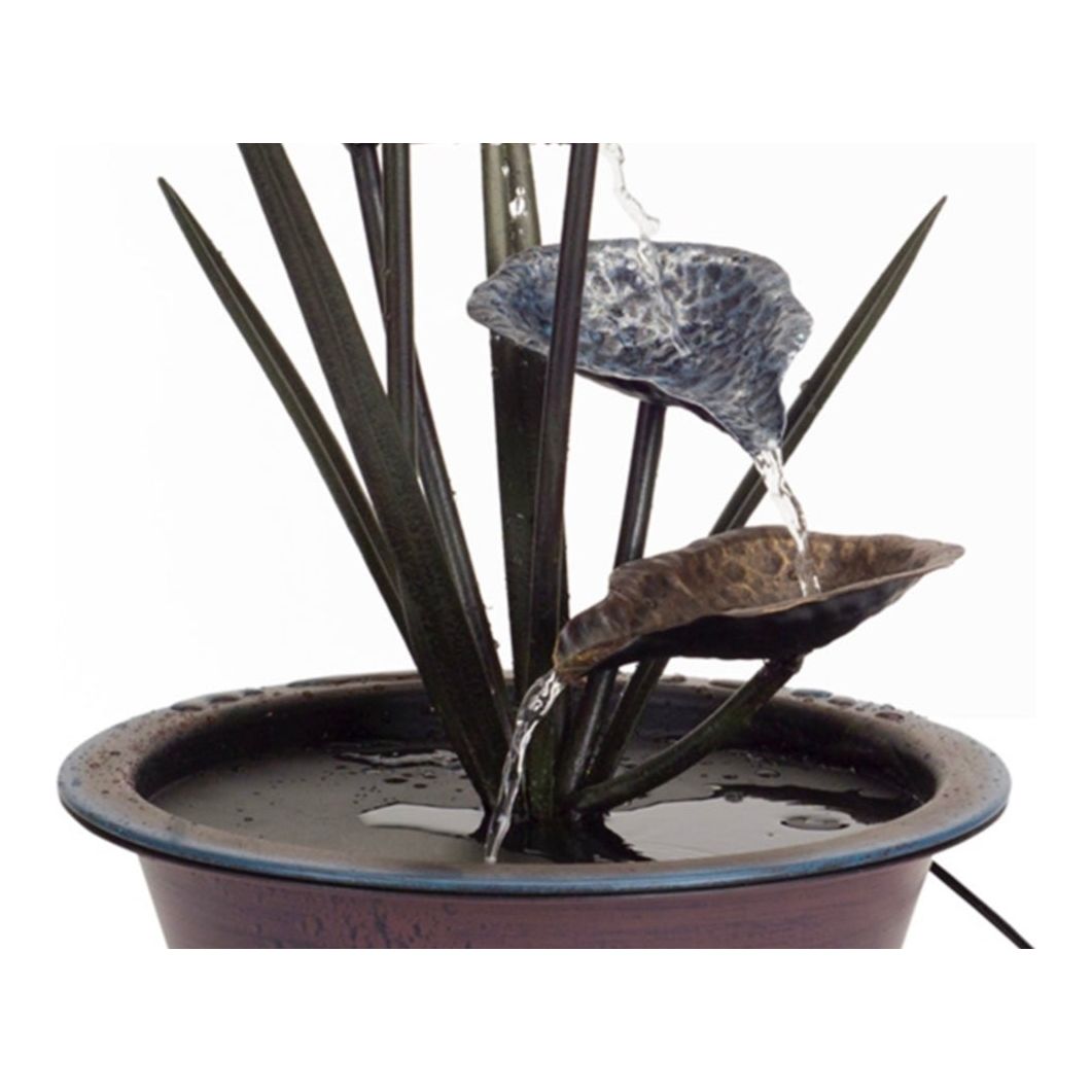 Lotus Leaf Fountain 22"H Metal from Melrose International - FREE SHIPPING & $149.