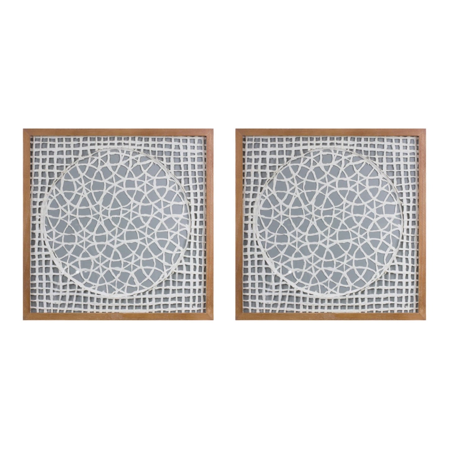 Framed Wall Art (Set/2) 19.5"SQ Wood/Paper Mache- 88959- from Melrose International $149. & FREE SHIPPING