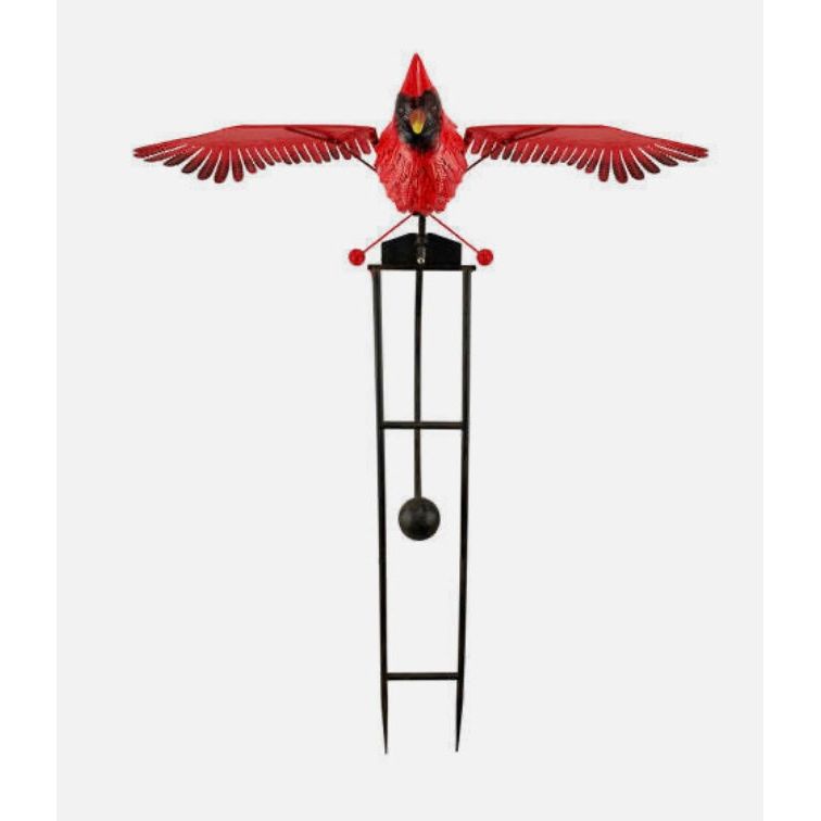 Large rocker Cardinal with open wings