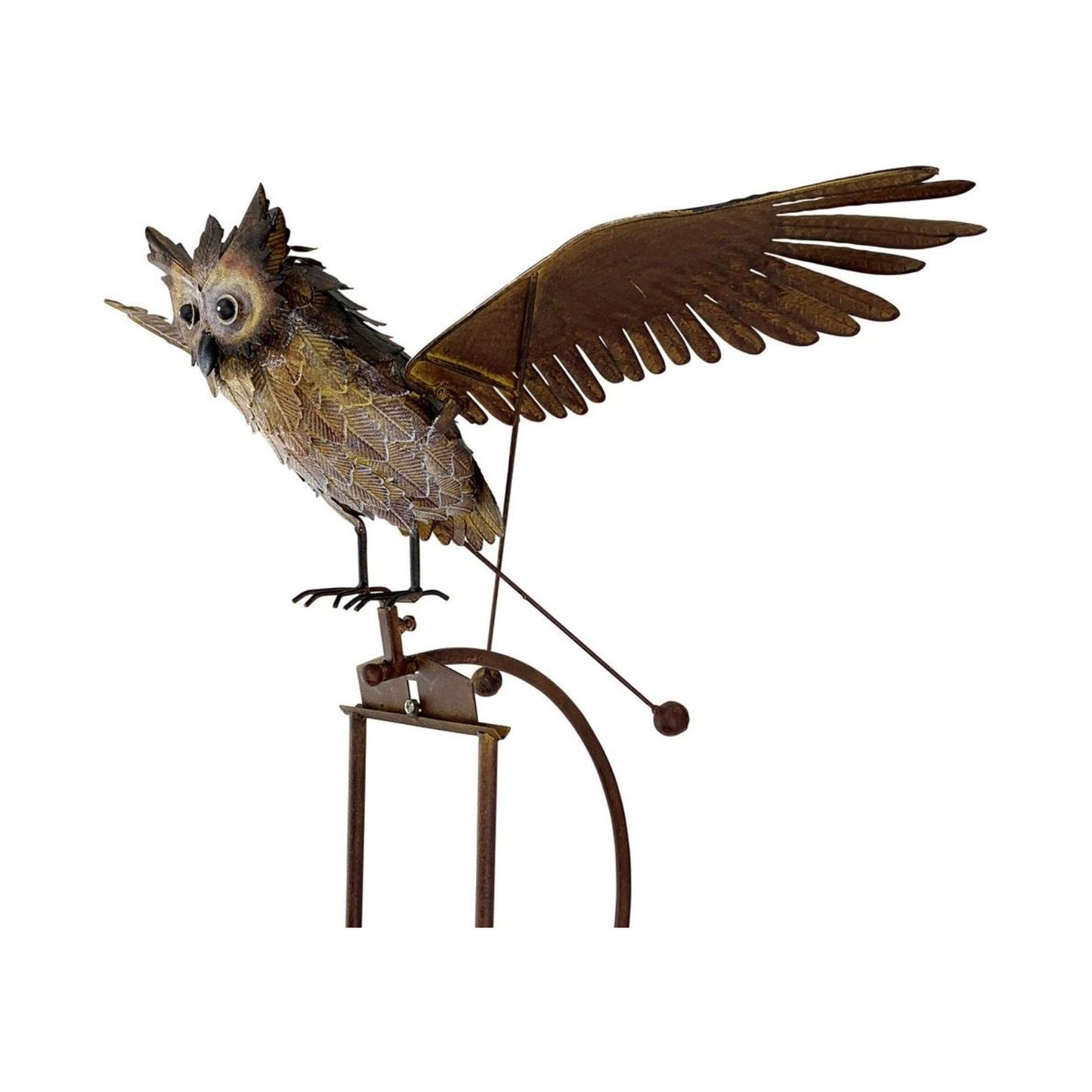 Closeup of owl rocker from side