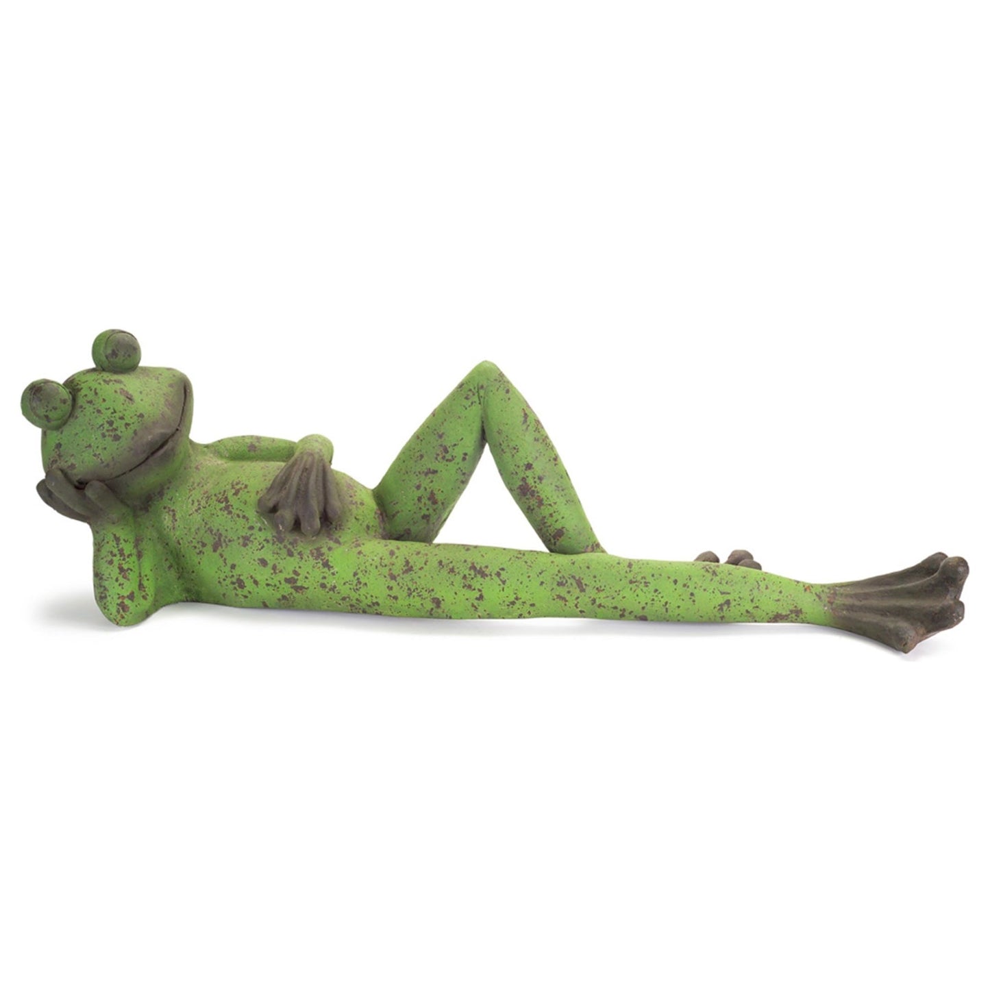Weathered Stone Laying Frog Garden Statue 38"L from Melrose International 62343 -$149 with FREE SHIPPING