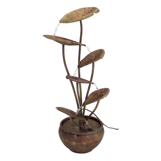 Bronze Metal Lotus Fountain w/UL Pump 30.5"H Metal from Melrose International 66295 - FREE SHIPPING & $139.