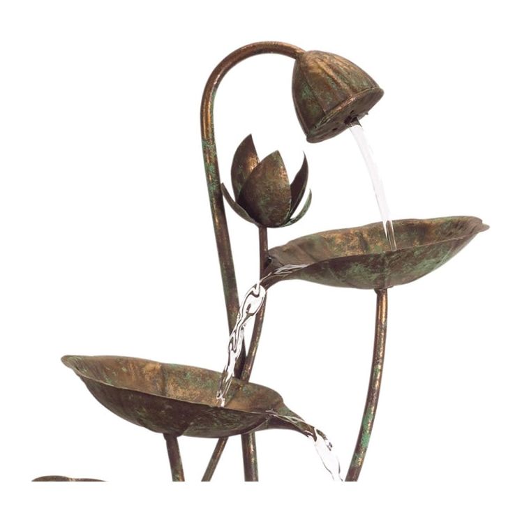 Rustic Lotus Leaf Fountain 19.5"H Iron, Style 74250 UL Pump from Melrose International - FREE SHIPPING & $109.