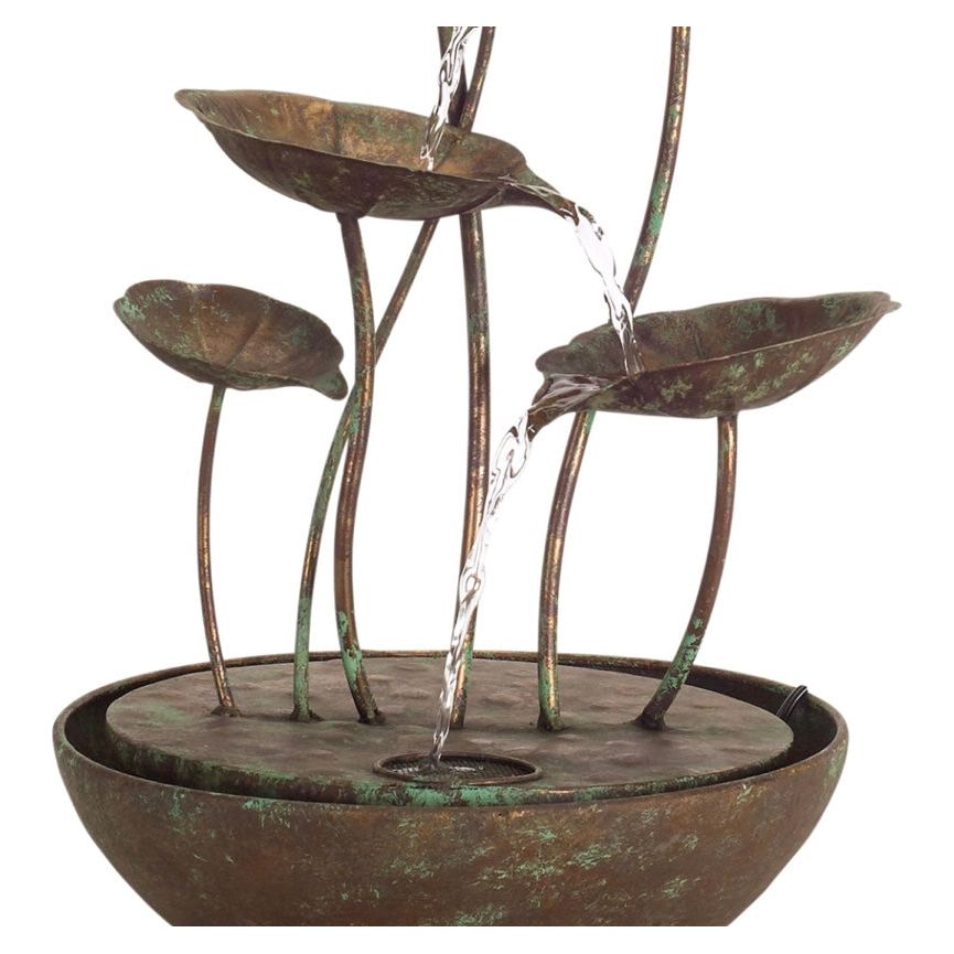 Rustic Lotus Leaf Fountain 19.5"H Iron, Style 74250 UL Pump from Melrose International - FREE SHIPPING & $109.