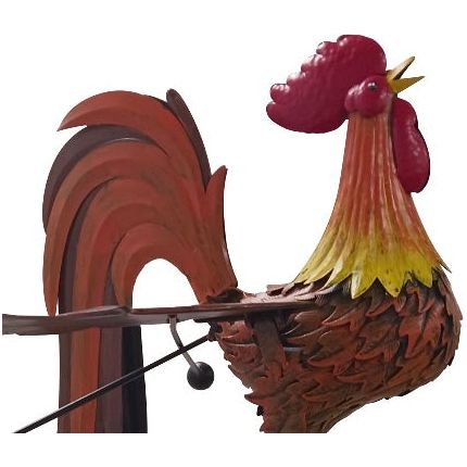 Very close side view of small rooster rocker